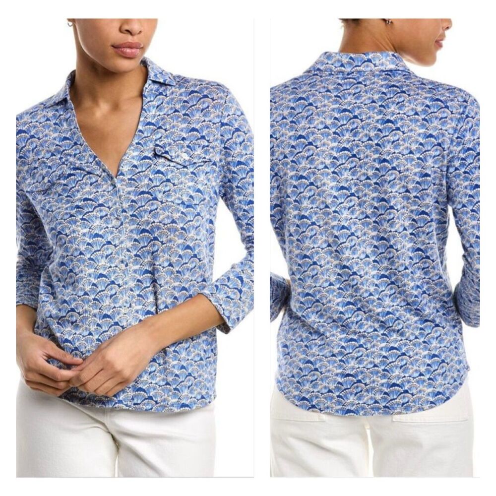 J. Mclaughlin Brynn Linen-Blend Button Up Shirt, … - image 1
